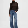Oversized turtleneck i pointelle