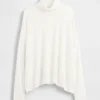 Oversized turtleneck i pointelle