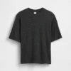 Oversized vaffelstrikket T-skjorte for barn
