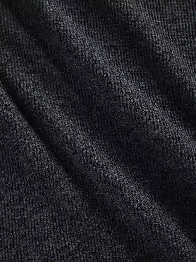 Oversized vaffelstrikket T-skjorte for barn