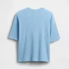 Oversized vaffelstrikket T-skjorte for barn