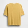 Oversized vaffelstrikket T-skjorte for barn