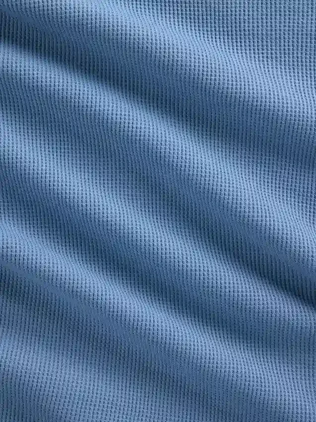 Oversized vaffelstrikket T-skjorte for barn