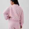 Oversized vattert jakke med glidelås for barn