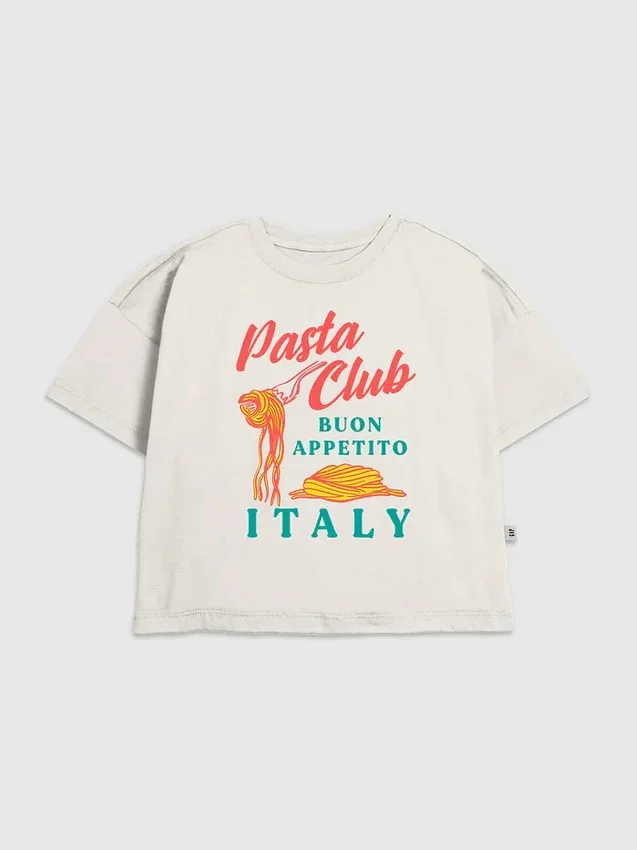 Pasta Club-T-skjorte med grafisk trykk for barn