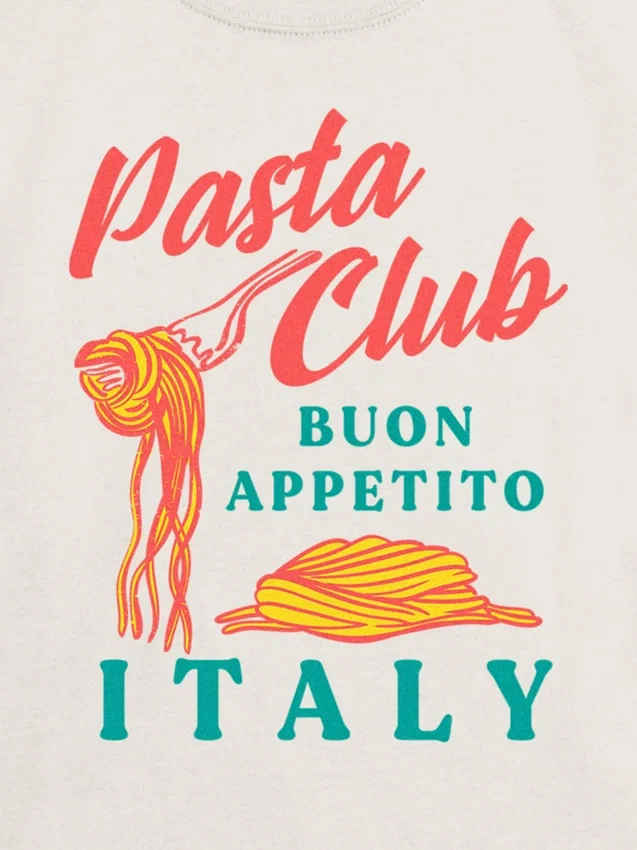 Pasta Club-T-skjorte med grafisk trykk for barn