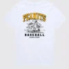 Peanuts-baseball-T-skjorte med korte ermer for småbarn