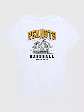 Peanuts-baseball-T-skjorte med korte ermer for småbarn