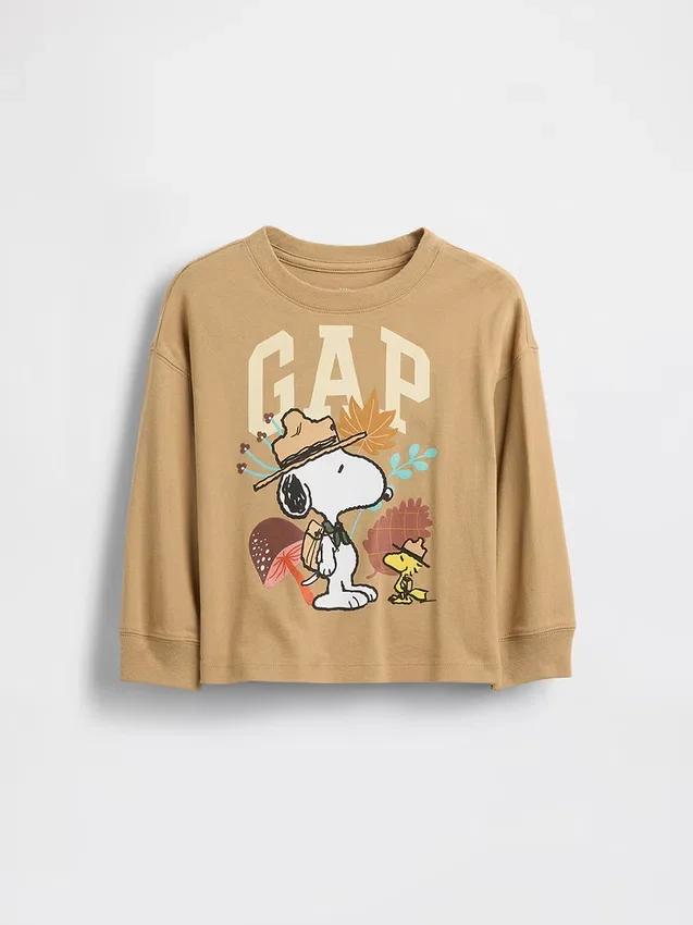 Peanuts-T-skjorte med grafikk for Baby og Småbarn til Thanksgiving