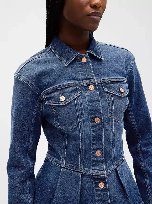 Peplum-jakke i denim