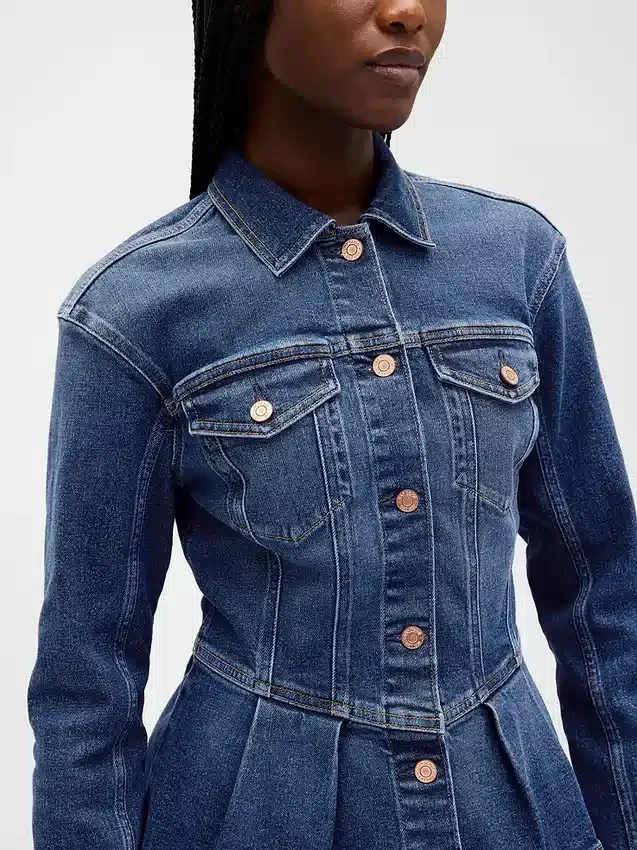 Peplum-jakke i denim