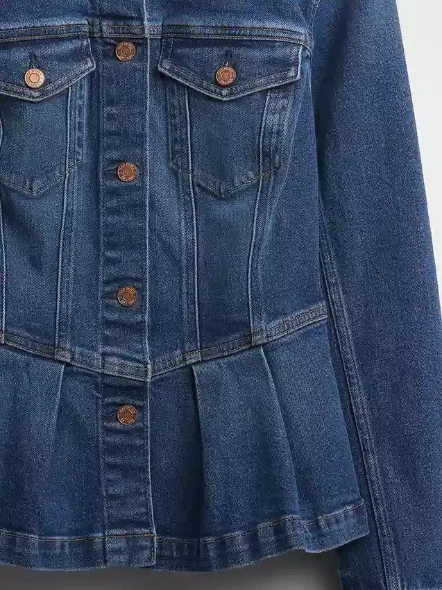 Peplum-jakke i denim