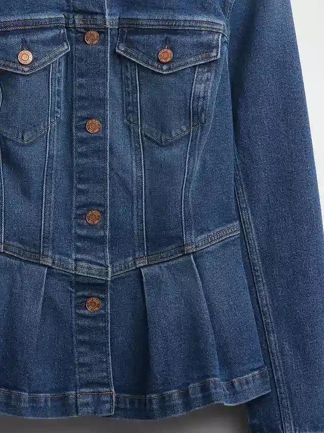 Peplum-jakke i denim