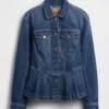 Peplum-jakke i denim