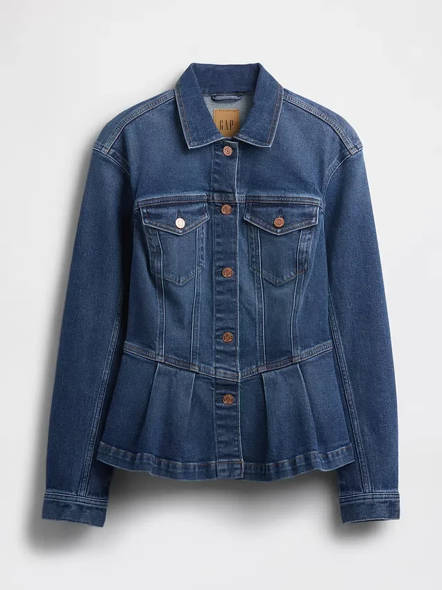 Peplum-jakke i denim