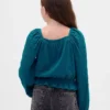 Peplum-top i krøllet stoff til barn
