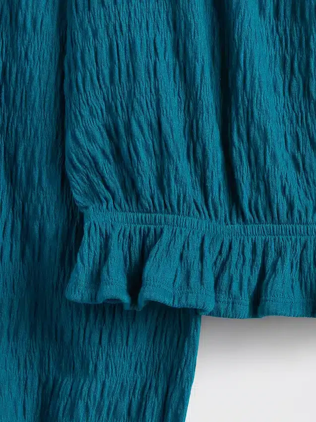 Peplum-top i krøllet stoff til barn