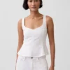 Peplum-top i linblanding