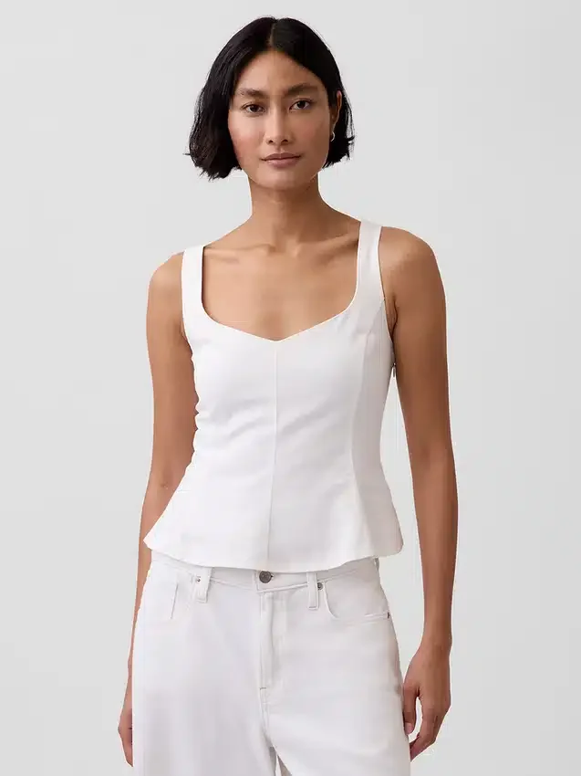 Peplum-top i linblanding