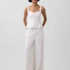 Peplum-top i linblanding