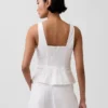 Peplum-top i linblanding