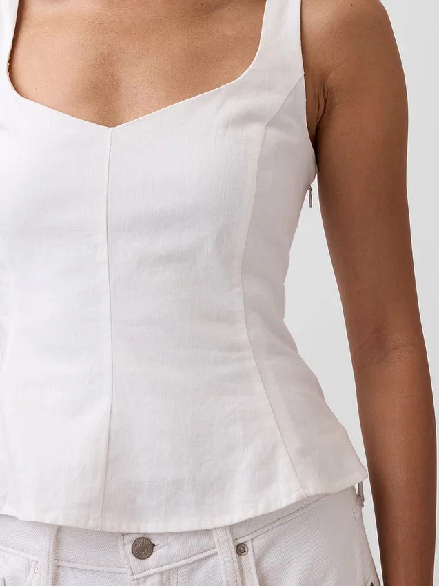 Peplum-top i linblanding