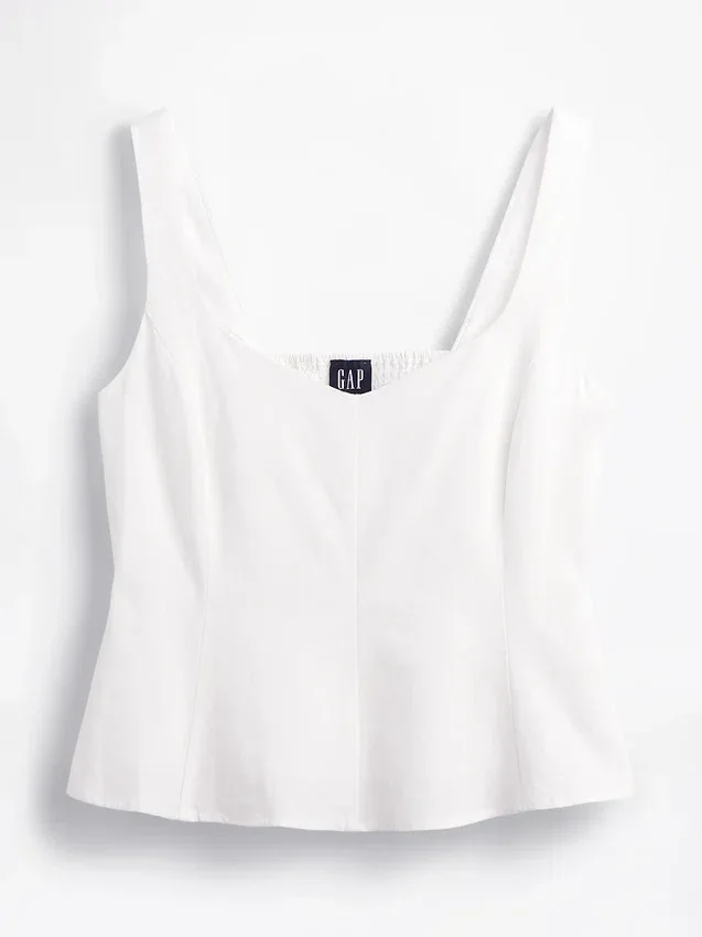 Peplum-top i linblanding