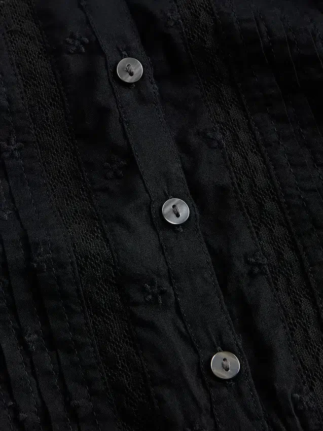 Peplum-top med blonderkant