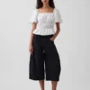 Peplum-top med firkantet hals