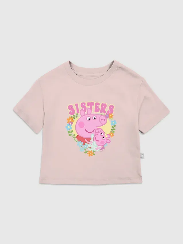 Peppa Pig-T-skjorte med «Sisters»-motiv for småbarn