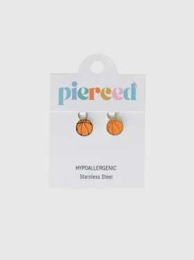 Pierced Co basketball-smykke til huggie-øreringer