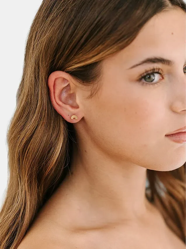 Pierced Co Classic Rainbow Screwback-øreringer