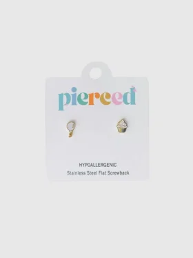 Pierced Co fødselsdagsfest-øreringer med skruelås