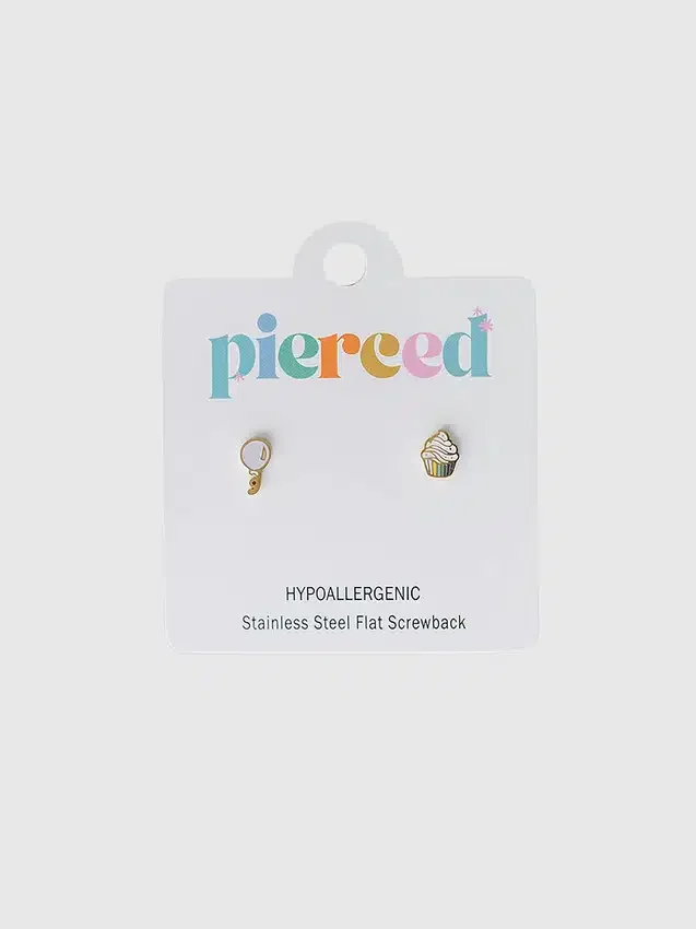 Pierced Co fødselsdagsfest-øreringer med skruelås