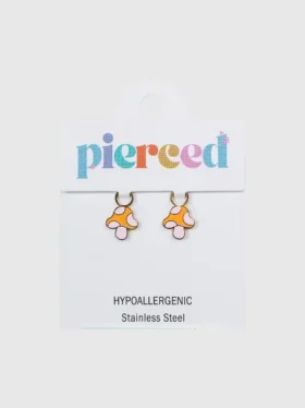 Pierced Co Garden Mushroom-smykkedeler til Huggie-øreringer