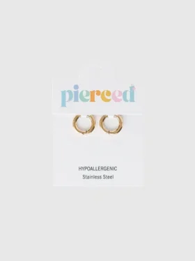 Pierced Co gull 8 mm huggie-øreringer
