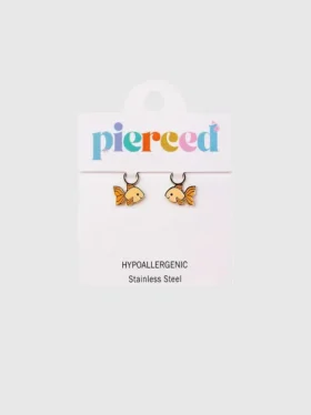 Pierced Co gullfisk-smykker til Huggie-øreringer