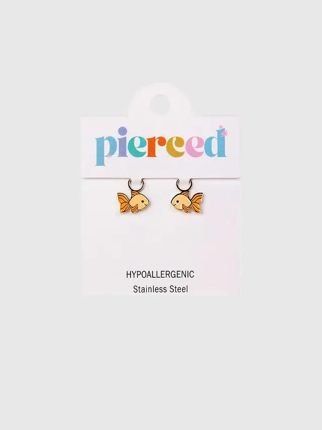 Pierced Co gullfisk-smykker til Huggie-øreringer