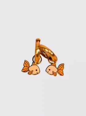 Pierced Co gullfisk-smykker til Huggie-øreringer