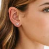 Pierced Co Heart Duo-øreringer med skruelås