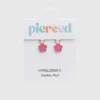 Pierced Co Hot Pink Flower-anheng til Huggie-øreringer