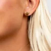 Pierced Co øredobber med poteavtrykk og skruelås