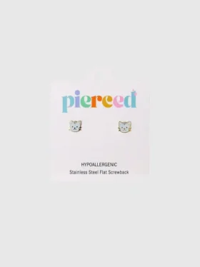 Pierced Co-øreringer med skruelås