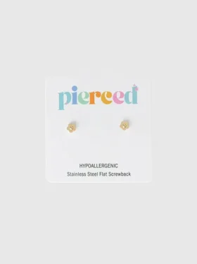 Pierced Co Tiny Classic Flower-øreringer med skruelås