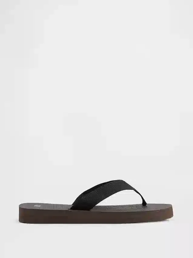 Platform-flip-flops i kanvas