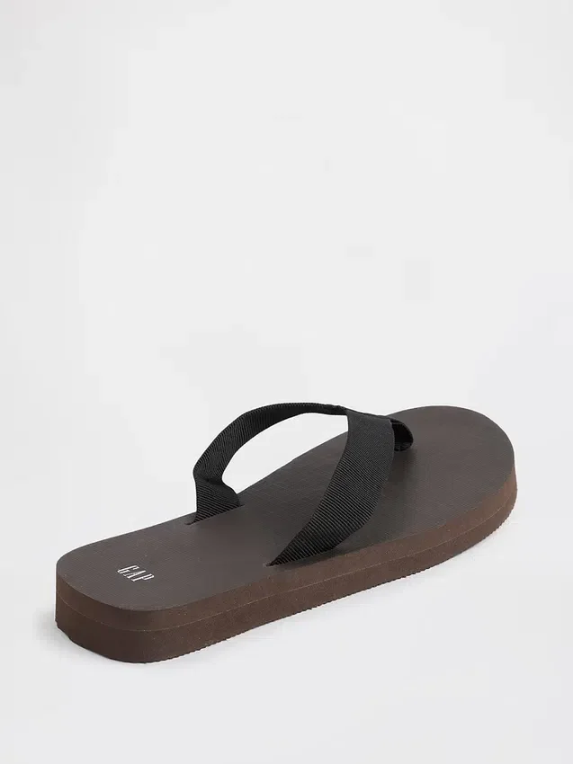 Platform-flip-flops i kanvas