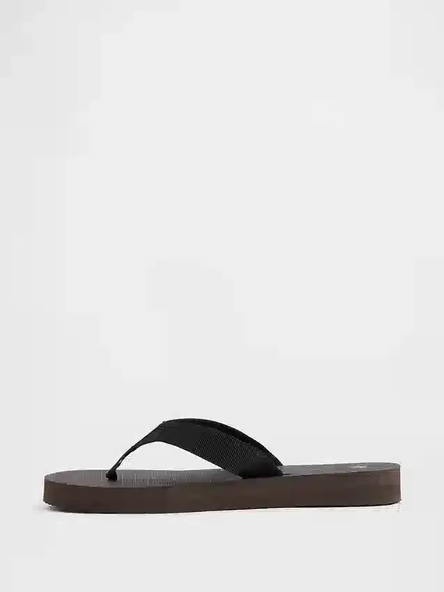 Platform-flip-flops i kanvas