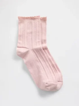 Pointelle halvhøye sokker