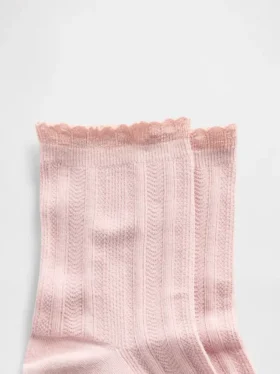 Pointelle halvhøye sokker