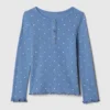 Pointelle-henley-top for Baby og Småbarn